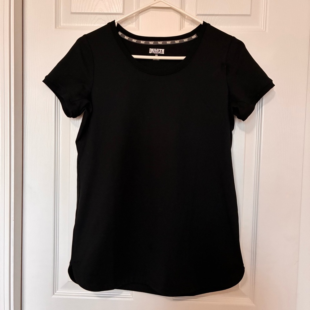 Duluth Trading NoGa Classic Short Sleeve Shirt Top Black Women's Size XS